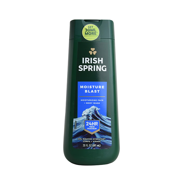 Irish Spring Moisture Blast Face & Body Wash 591ml