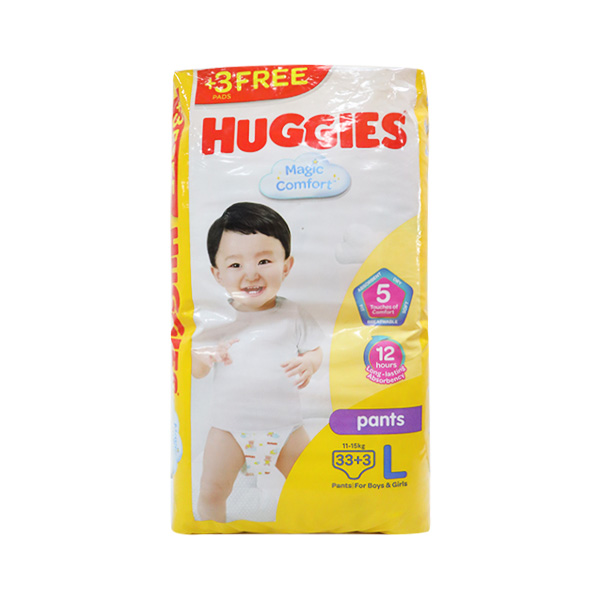 Huggies Magic Comfort Pants Large Jumbo 36s x 8