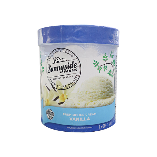 Sunnyside Farms NSA Vanilla Ice Cream 48oz