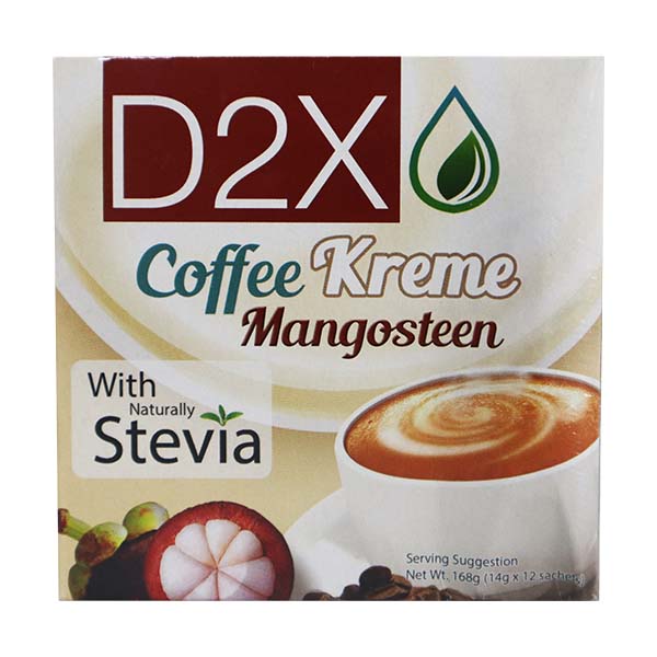 D2X Coffee Kreme Mangosteen with Naturally Stevia 14g