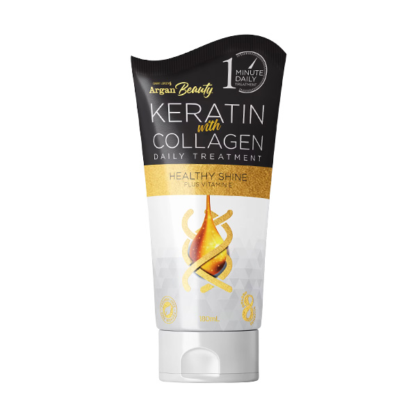 Argan Beauty Keratin with Collagen Daily Treatment Healthy Shine Plus Vit. E 180ml