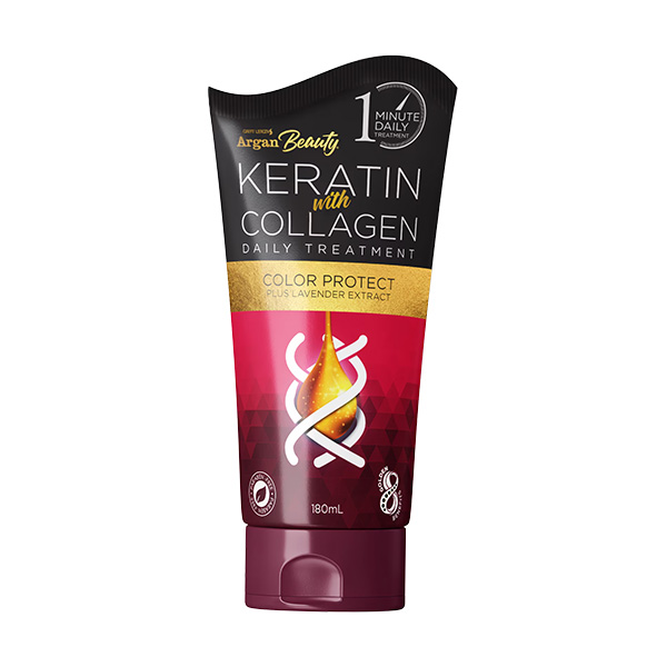 Argan Beauty Keratin with Collagen Daily Treatment Color Protect Plus Lavender Extract 180ml