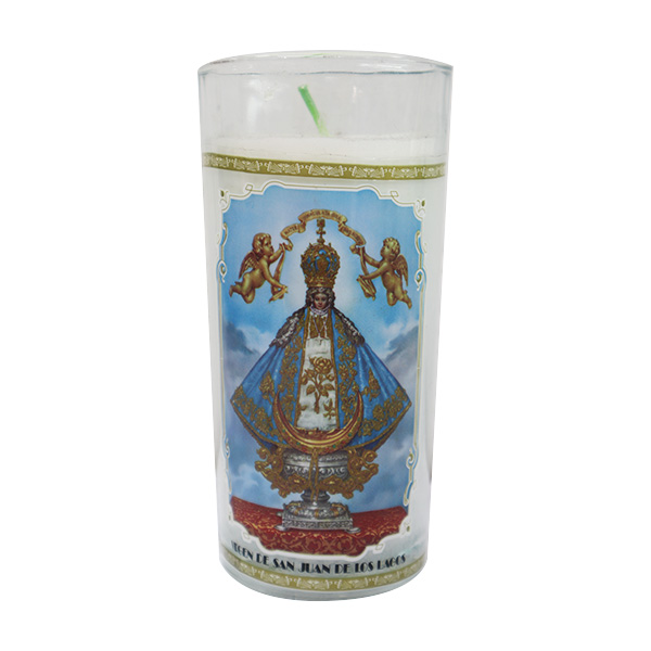Religious Comet Glass Candle 5.5inch