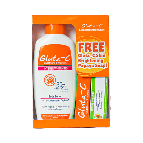 Gluta-C Lotion 300ml + Free Papaya Soap 55g