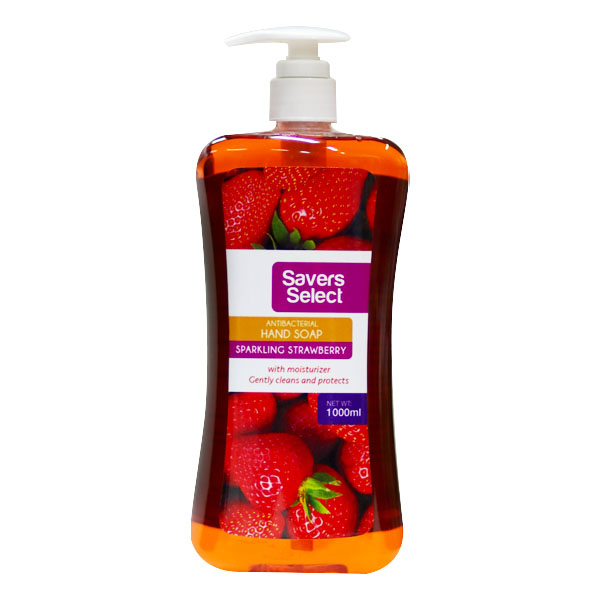 Savers Select Liquid Handsoap Sparkling Strawberry 1L Bottle With Pump