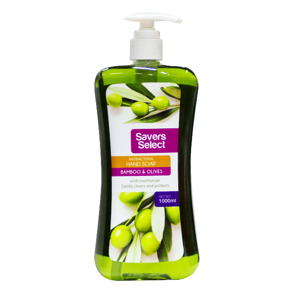 Savers Select Liquid Handsoap Bamboo and Olive 1L Bottle with Pump