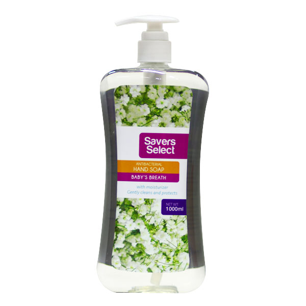 Savers Select Liquid Handsoap Baby's Breathe 1L Bottle With Pump