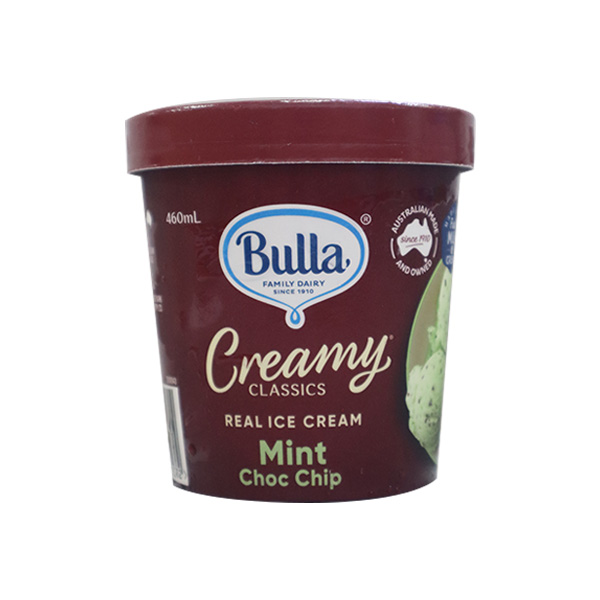 Bulla Creamy Classics Mint Chocolate Chip Ice Cream 460ml