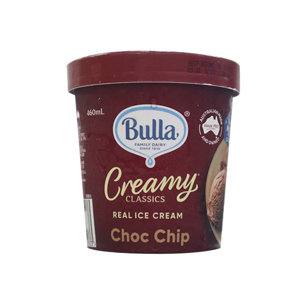 Bulla Creamy Classics Chocolate Chip Ice Cream 460ml