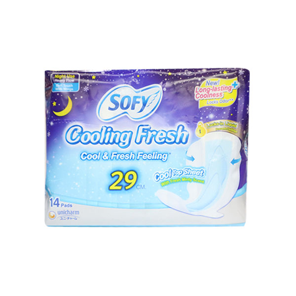 Sofy Cooling Fresh Cool & Fresh Feeling 29cm 14 Pads Cool Top Sheet