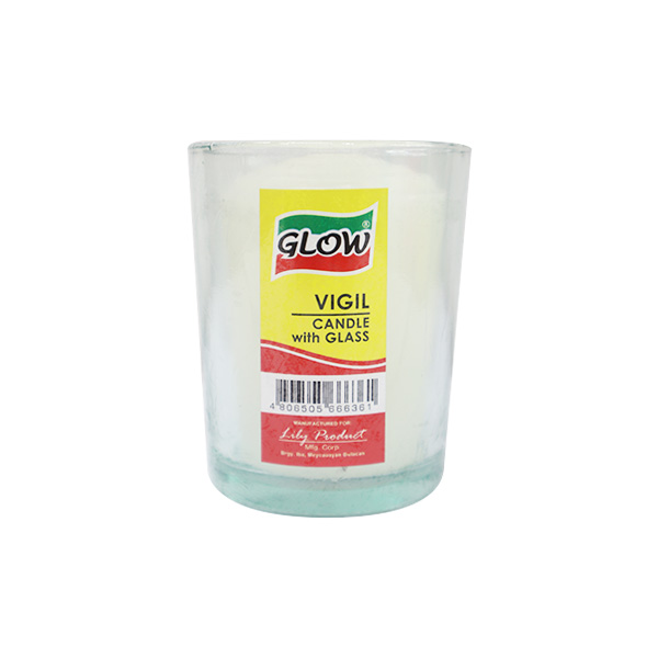 Glow Vigil Filler with Glass Candle