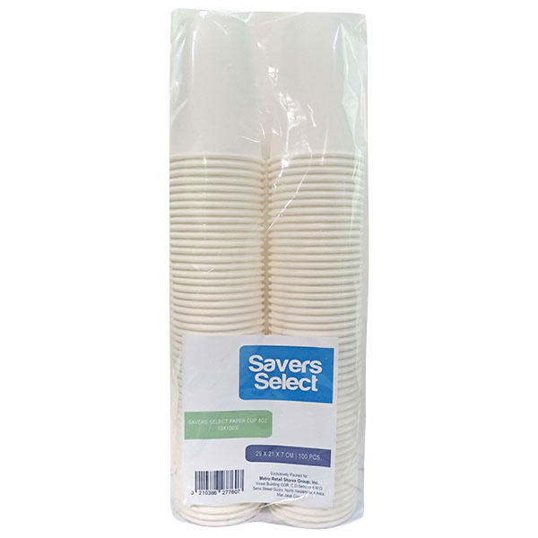 Savers Select Paper Cup 8oz 10x100's