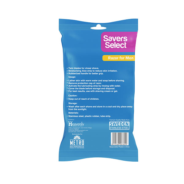 Alternative view of Savers Select Fixed Head Twin Blade Disposable Razor 5+1 Value Pack For Men