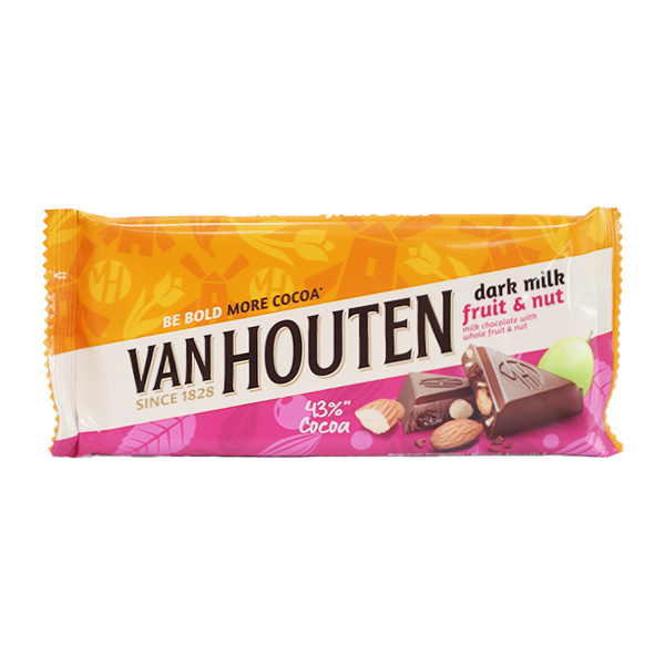 Van Houten Dark Milk Fruit and Nut 40g