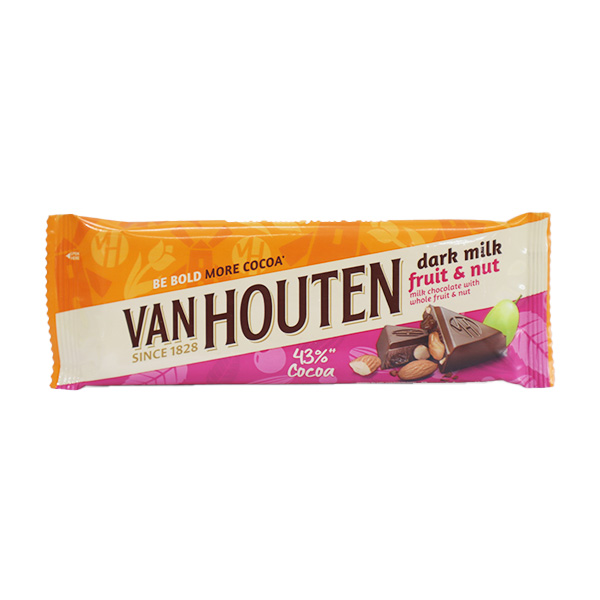 Van Houten Dark Milk Fruit and Nut 140g