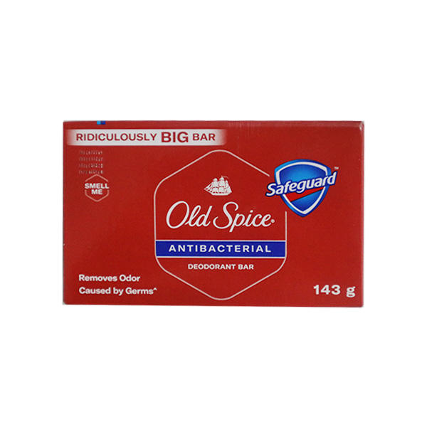 Old Spice With Safeguard Antibacterial Deodorant Bar 143g