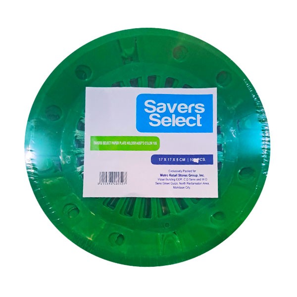 Savers Select Paper Plate Holder Assorted Color 20/10's