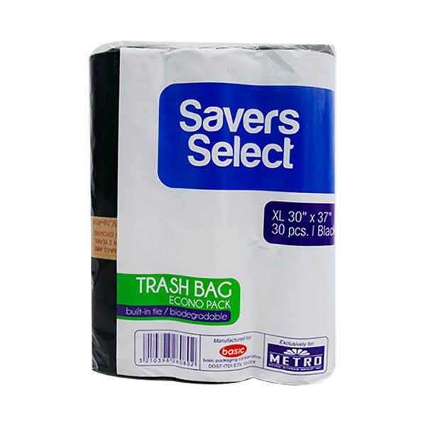 Savers Select Econo Pack Xlarge Black 30''x37'' 30's