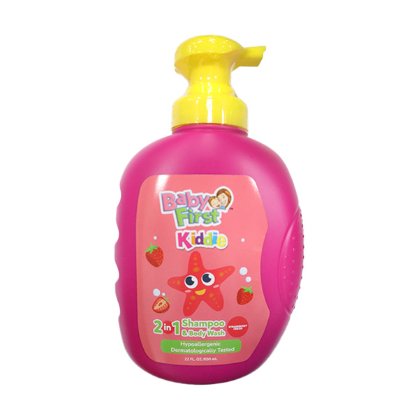 Baby First Kiddie Strawberry Fresh 2-in-1 Shampoo and Body Wash 650ml