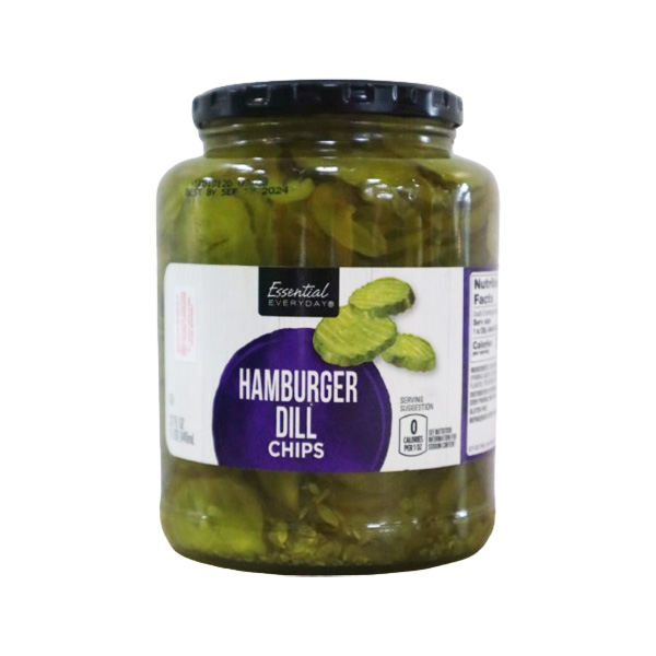 Essential Everyday Pickle Hamburger Dill Chips 32oz