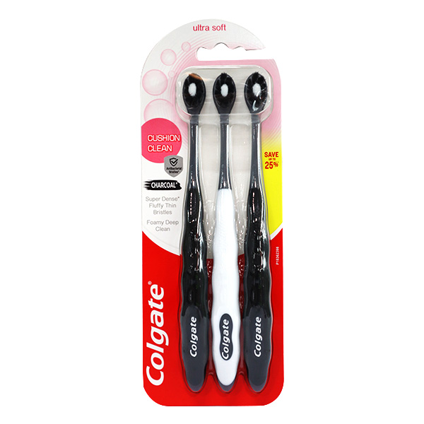 Colgate Ultra Soft Cushion Clean Charcoal 3 Pack