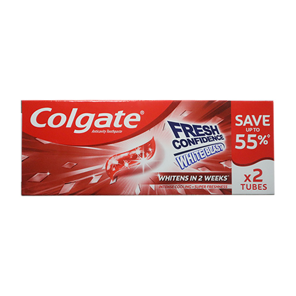 Colgate Fresh Confidence White Blast Spicy Fresh Twin 36/150g