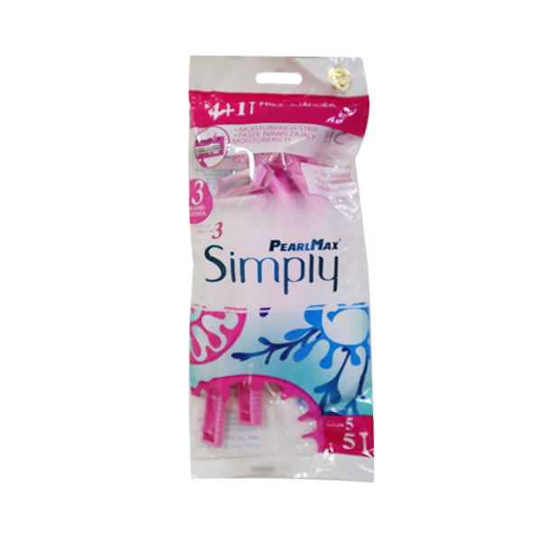 Pearlmax Triple Stainless Steel Blade Color Pink Razor