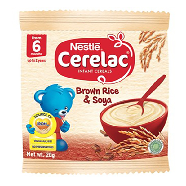 Nestle Cerelac Brown Rice And Soya 20g