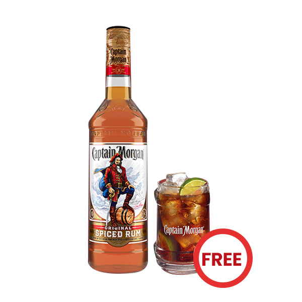 Captain Morgan Spiced Gold 750ml with Free Captain Morgan Tankard Glass