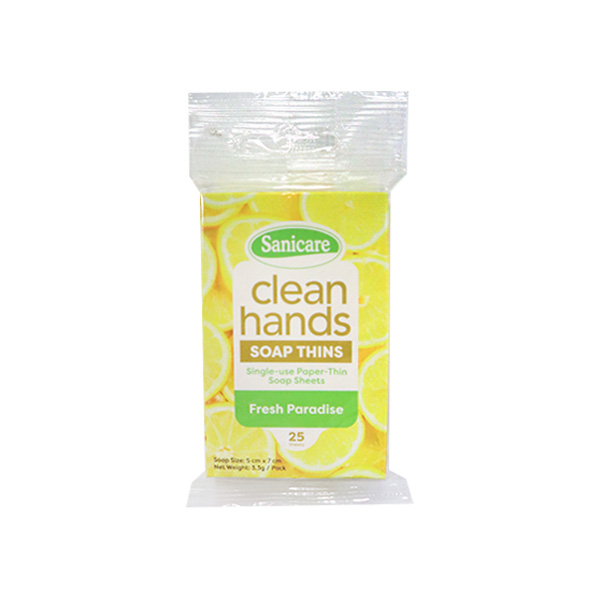 Sanicare Clean Hand Soap Thins Fresh Paradise 25's