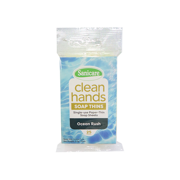 Sanicare Clean Hand Soap Thins Ocean Rush 25's