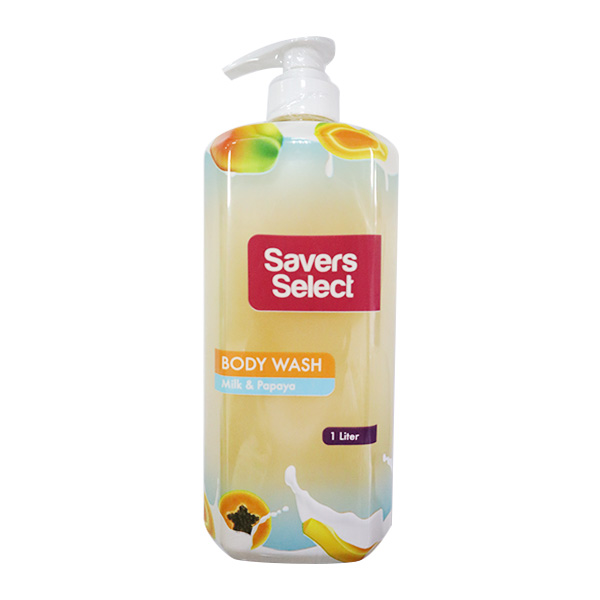 Savers Select Milk And Papaya Body Wash 1L