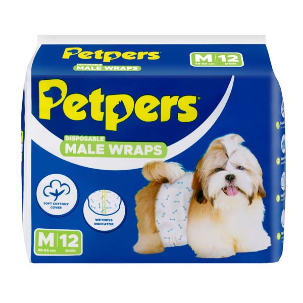 Petpers Male Wraps Medium 12s x 12