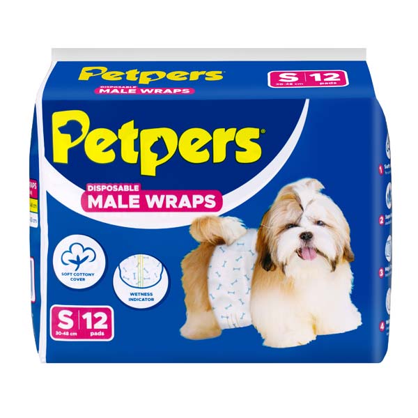 Petpers Male Wraps Small 12s x 12