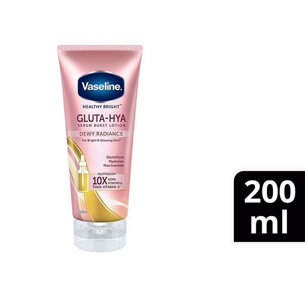 Vaseline Healthy Bright Gluta-Glow Serum Burst Lotion Dewy Rad 200ml