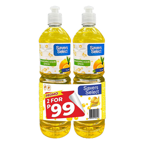Savers Select Dishwashing Liquid Lemon 1L – Buy 2