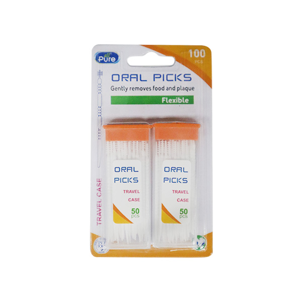 All Pure Toothpick 100pc 2‑in‑1 Floss