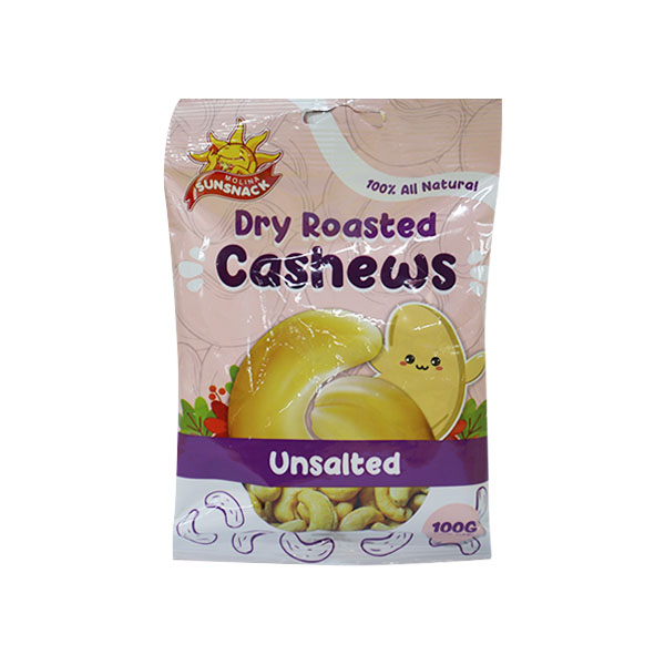 Sunsnack Roasted Cashews Unsalted 100g