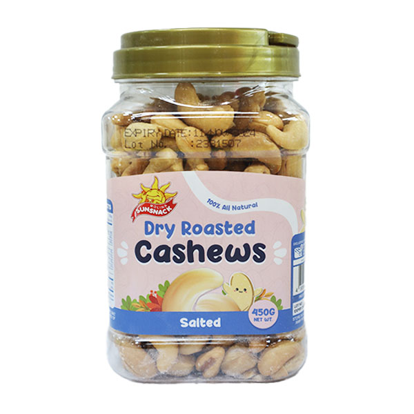 Sunsnack Roasted Cashews Salted 450g
