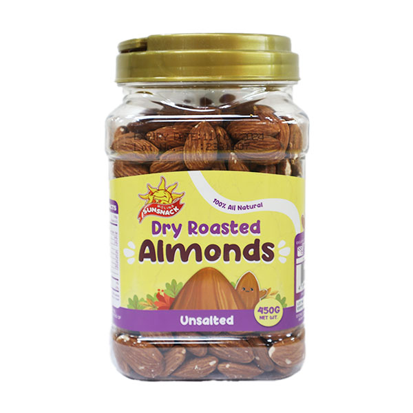 Sunsnack Roasted Almonds Unsalted 450g