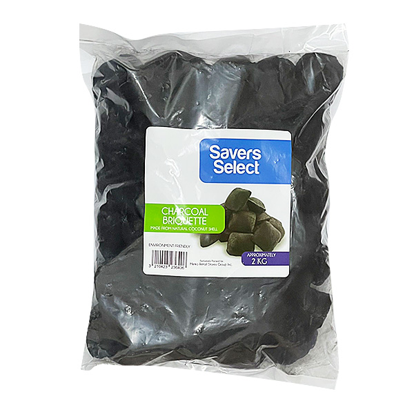 Savers Select Charcoal Briquette 6 x 2000g