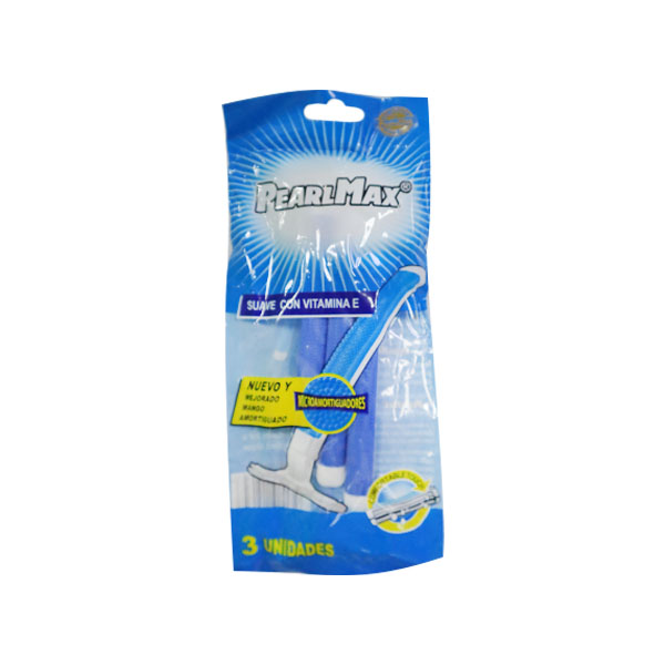 Pearlmax Stainless Steel Blade Fixed Head With Lubricating Strip Rubber Handle 40/400