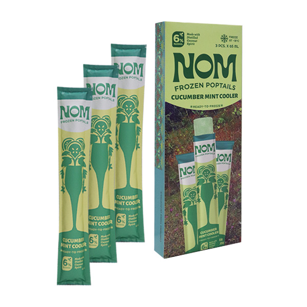 NOM Frozen Poptails Cucumber Mint Cooler 3 x 65ml