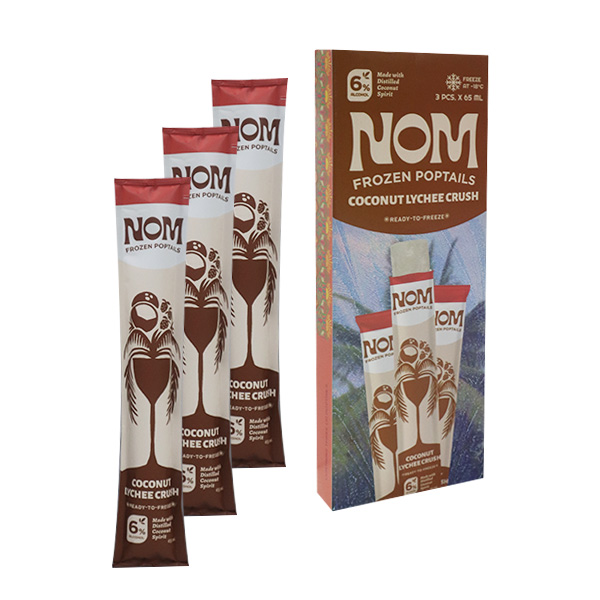 NOM Frozen Poptails Coconut Lychee Crush 3x65ml