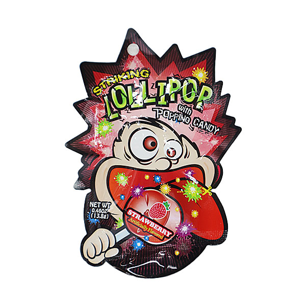 Striking Lollipop with Popping Candy Strawberry Flavor 13.8g