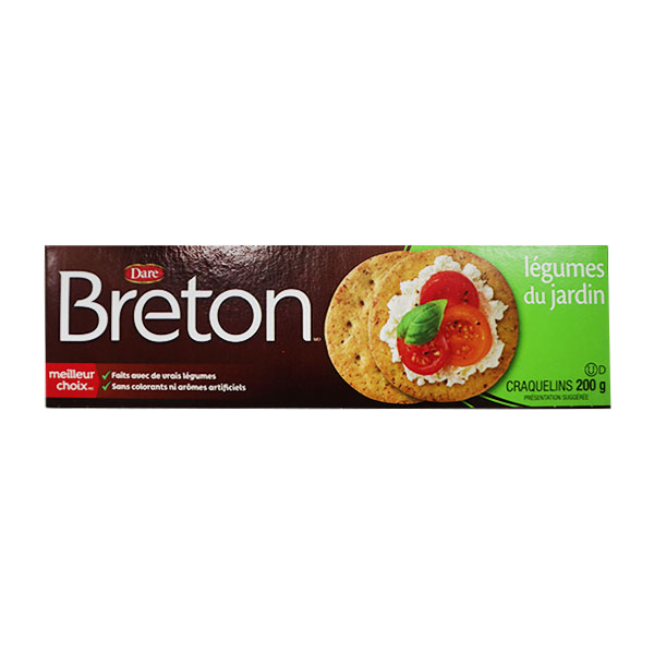 Breton Garden Vegetable Crackers 12 x 200g