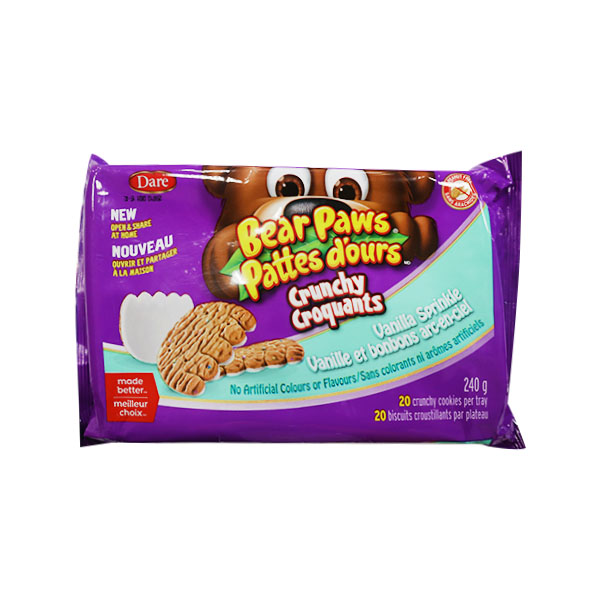 Dare Bear Paws Chocolate Chip Cookies 240g