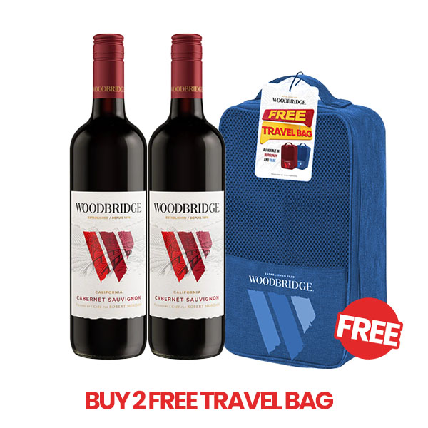 Buy 2 Woodbridge Merlot Travel Kit Bag 750ml