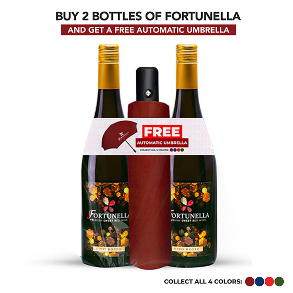Buy 2 Fortunella Sweet Red Wine Get Umbrella 750ml