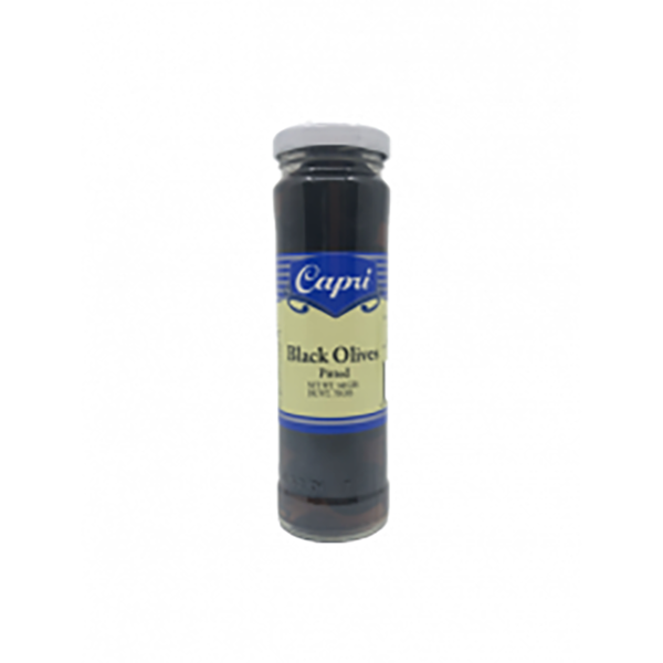 Capri Black Olives Pitted 140g